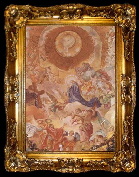framed  ASAM, Cosmas Damian St Georg worshipping Christ and the Virgin (mk08), ta009-2